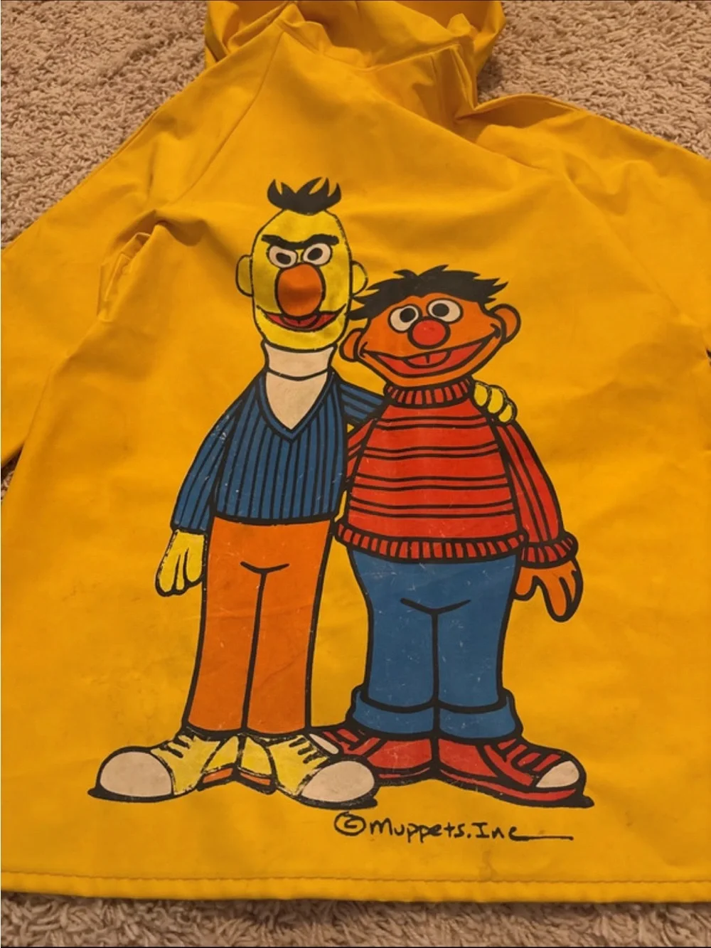 Sesame Street Vintage Vinyl Rain Jacket Size 4